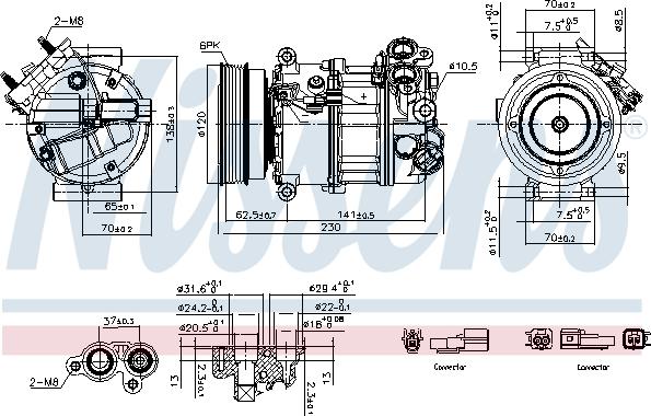 Nissens 891004 - Kompresors, Gaisa kond. sistēma www.autospares.lv