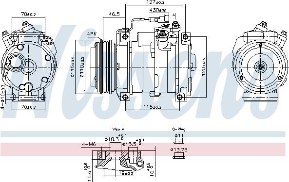 Nissens 891005 - Kompresors, Gaisa kond. sistēma www.autospares.lv