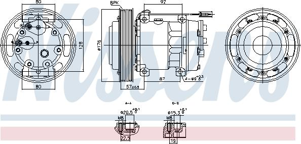 Nissens 891002 - Kompresors, Gaisa kond. sistēma www.autospares.lv