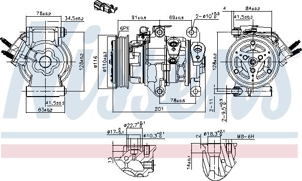 Nissens 891007 - Kompresors, Gaisa kond. sistēma www.autospares.lv