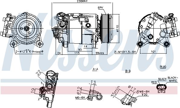 Nissens 891019 - Kompresors, Gaisa kond. sistēma www.autospares.lv