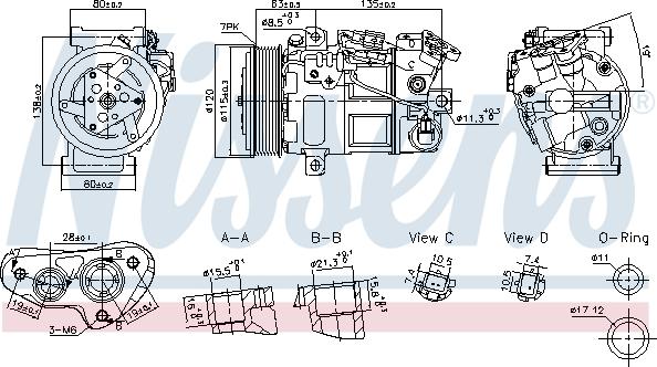 Nissens 891017 - Kompresors, Gaisa kond. sistēma autospares.lv