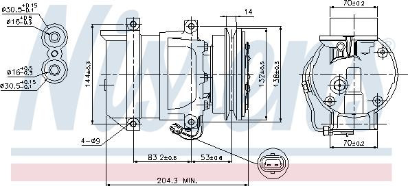 Nissens  89108 - Kompresors, Gaisa kond. sistēma www.autospares.lv