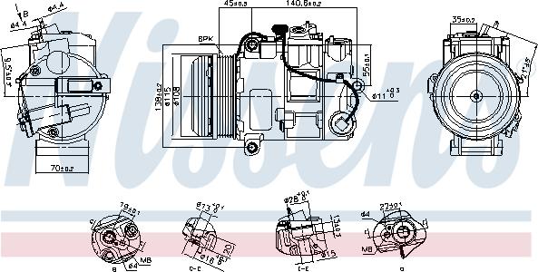 Nissens 891031 - Kompresors, Gaisa kond. sistēma www.autospares.lv