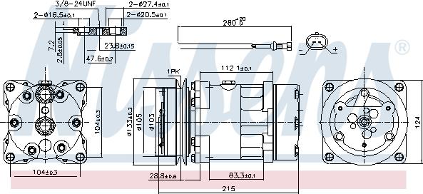 Nissens 891197 - Kompresors, Gaisa kond. sistēma www.autospares.lv