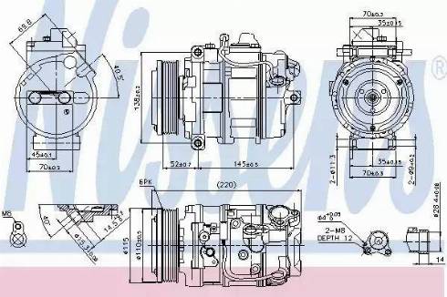 Nissens 89114 - Kompresors, Gaisa kond. sistēma www.autospares.lv