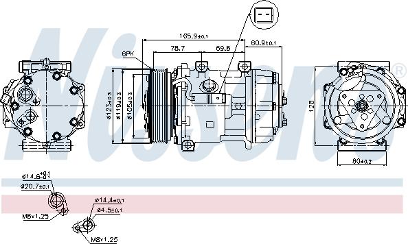 Nissens 89136 - Kompresors, Gaisa kond. sistēma www.autospares.lv