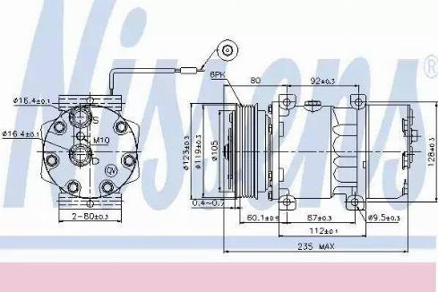 Nissens 89125 - Compressor, air conditioning www.autospares.lv