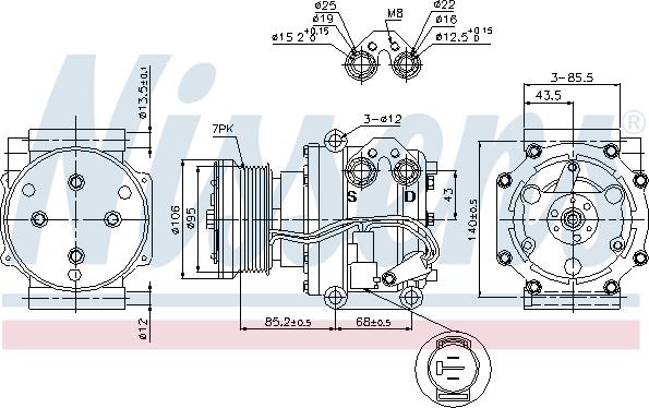 Nissens 89331 - Kompresors, Gaisa kond. sistēma autospares.lv