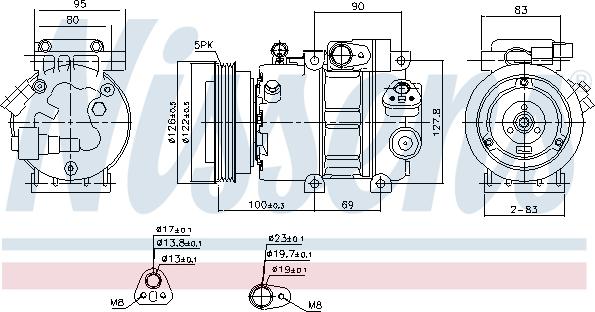 Nissens 89292 - Kompresors, Gaisa kond. sistēma www.autospares.lv