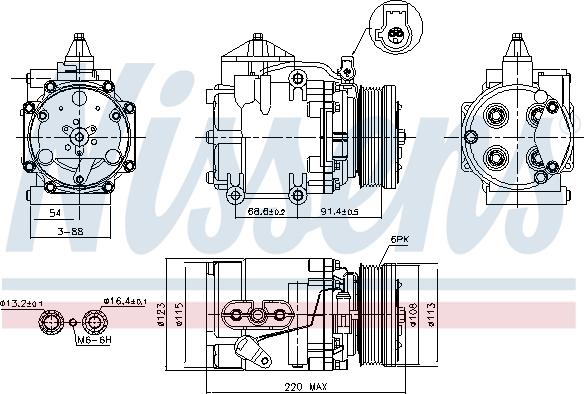 Nissens 89248 - Kompresors, Gaisa kond. sistēma www.autospares.lv