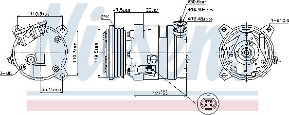 Nissens  89257 - Kompresors, Gaisa kond. sistēma autospares.lv