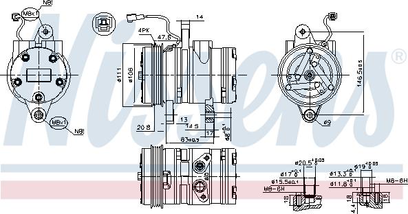 Nissens 89261 - Kompresors, Gaisa kond. sistēma www.autospares.lv