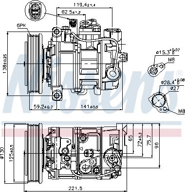 Nissens 89236 - Kompresors, Gaisa kond. sistēma www.autospares.lv