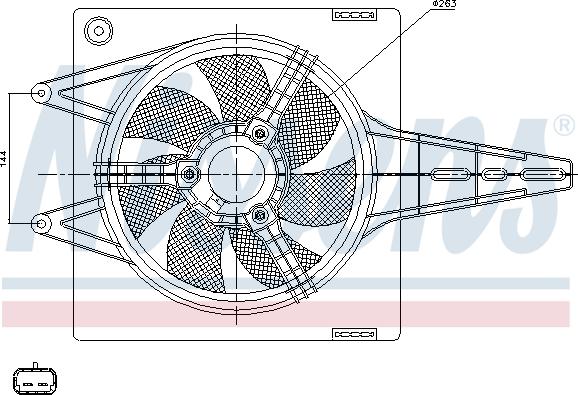 Nissens 85427 - Ventilators, Motora dzesēšanas sistēma autospares.lv