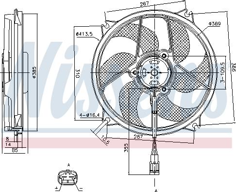 Nissens 85561 - Ventilators, Motora dzesēšanas sistēma www.autospares.lv