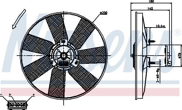 Nissens 85538 - Ventilators, Motora dzesēšanas sistēma autospares.lv