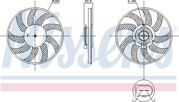 Nissens 850099 - Fan, radiator www.autospares.lv