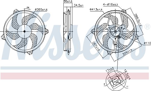 Nissens 850093 - Ventilators, Motora dzesēšanas sistēma www.autospares.lv