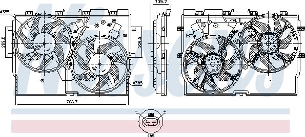 Nissens 850004 - Ventilators, Motora dzesēšanas sistēma www.autospares.lv