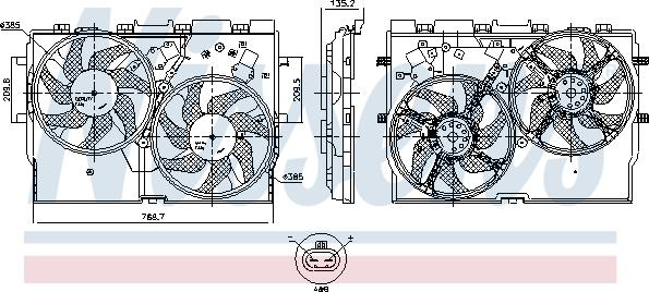 Nissens 850005 - Ventilators, Motora dzesēšanas sistēma www.autospares.lv