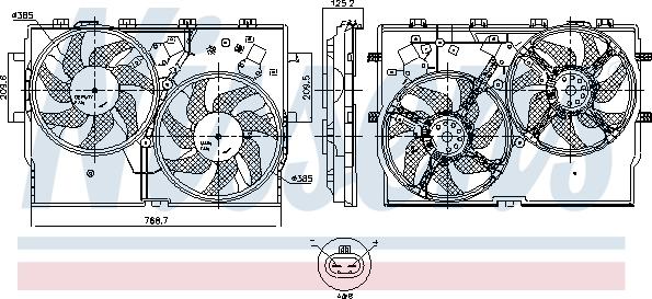 Nissens 850003 - Ventilators, Motora dzesēšanas sistēma www.autospares.lv