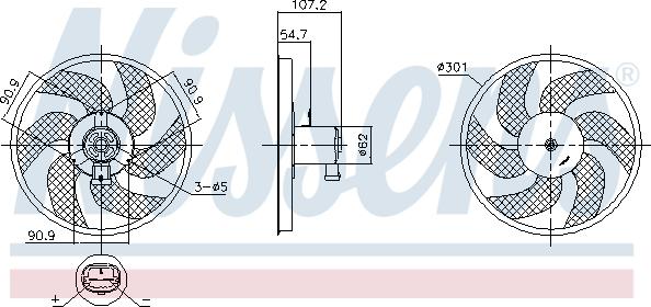 Nissens 850084 - Ventilators, Motora dzesēšanas sistēma www.autospares.lv