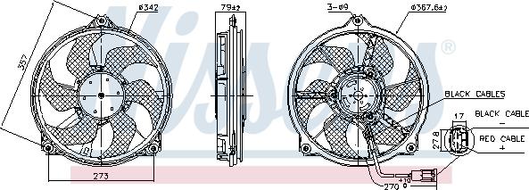 Nissens 850073 - Ventilators, Motora dzesēšanas sistēma www.autospares.lv