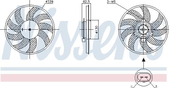 Nissens 850105 - Fan, radiator www.autospares.lv