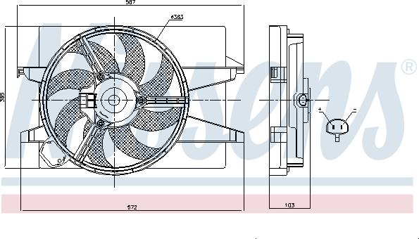 Nissens 85030 - Ventilators, Motora dzesēšanas sistēma www.autospares.lv