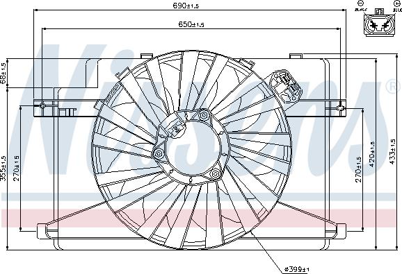 Nissens 85106 - Ventilators, Motora dzesēšanas sistēma www.autospares.lv