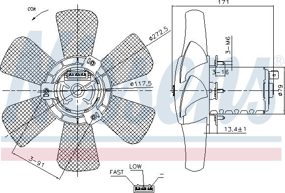 Nissens 85809 - Ventilators, Motora dzesēšanas sistēma www.autospares.lv