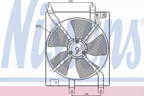 Nissens 85357 - Ventilators, Gaisa kond. sistēmas kondensators www.autospares.lv