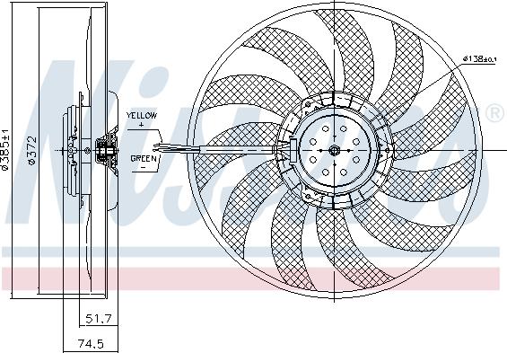 Nissens 85743 - Ventilators, Motora dzesēšanas sistēma www.autospares.lv