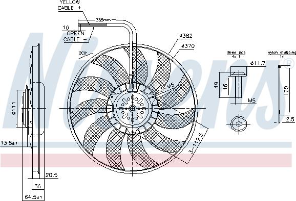 Nissens 85732 - Ventilators, Motora dzesēšanas sistēma www.autospares.lv