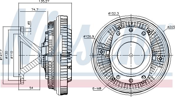 Nissens 86052 - Sajūgs, Radiatora ventilators www.autospares.lv