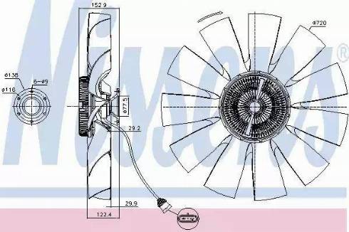 Nissens 86078 - Sajūgs, Radiatora ventilators www.autospares.lv