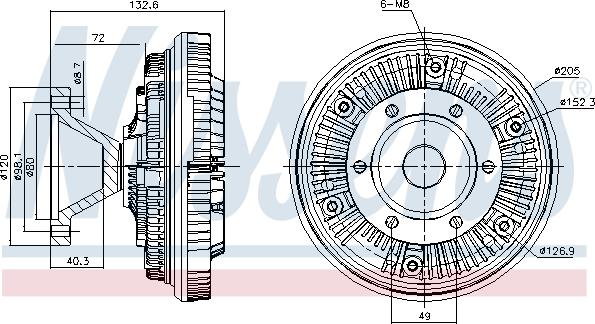 Nissens 86145 - Sajūgs, Radiatora ventilators www.autospares.lv