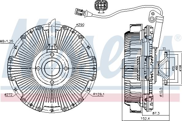 Nissens 86159 - Sajūgs, Radiatora ventilators www.autospares.lv