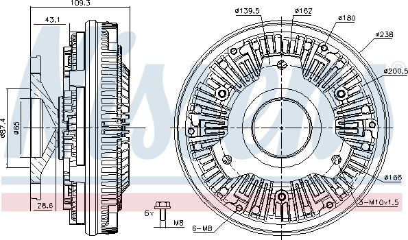 Nissens 86105 - Sajūgs, Radiatora ventilators www.autospares.lv