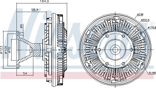 Nissens 86107 - Sajūgs, Radiatora ventilators www.autospares.lv