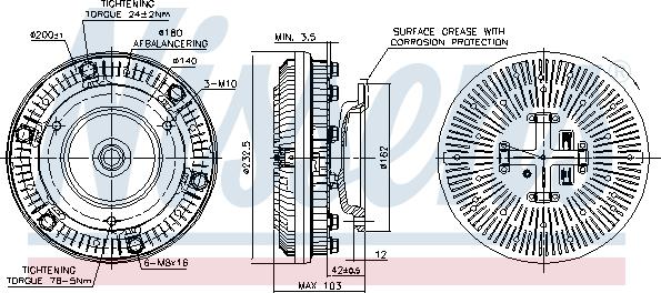 Nissens 86171 - Sajūgs, Radiatora ventilators www.autospares.lv