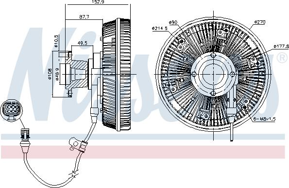 Nissens 86178 - Sajūgs, Radiatora ventilators www.autospares.lv