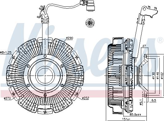 Nissens 86241 - Clutch, radiator fan www.autospares.lv