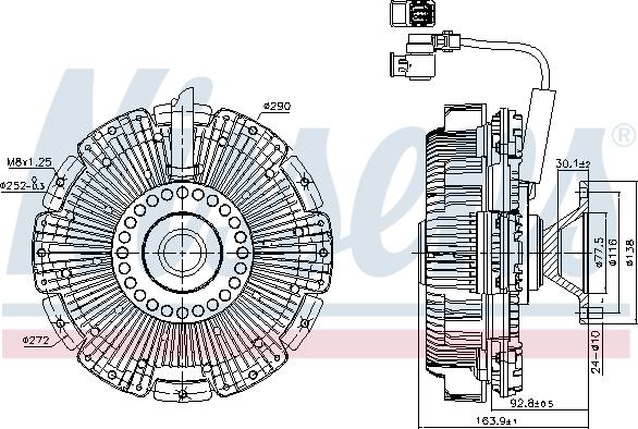 Nissens 86248 - Sajūgs, Radiatora ventilators www.autospares.lv