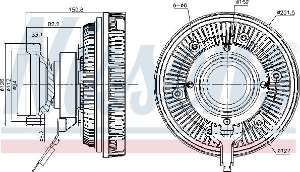 Nissens 86250 - Sajūgs, Radiatora ventilators www.autospares.lv