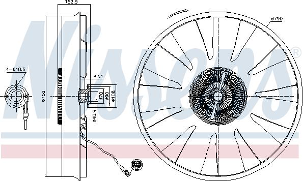 Nissens 86215 - Sajūgs, Radiatora ventilators www.autospares.lv