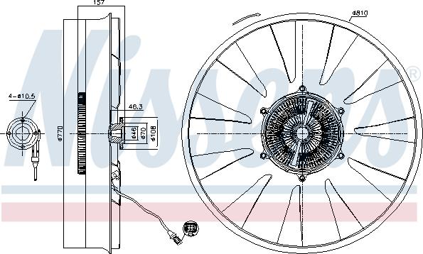 Nissens 86216 - Sajūgs, Radiatora ventilators www.autospares.lv