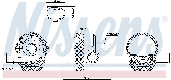 Nissens 831057 - Water Pump www.autospares.lv