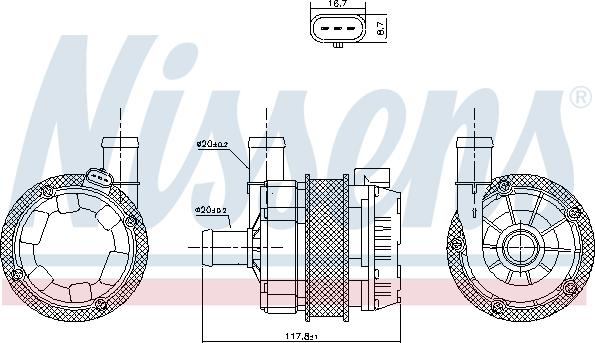 Nissens 831350 - Ūdenssūknis www.autospares.lv